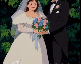 Custom Ghibli-Style Art | Anime Portraits for Couples, Families & Pets , Birthday Gift, Anime From Photo, Personalized Anime, Wedding Gift
