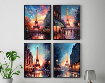 Eiffel Tower – Series of (4) Posters