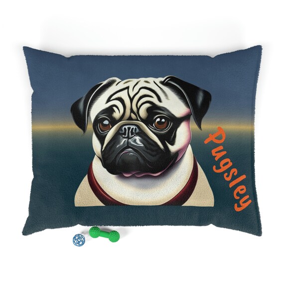 Pug print 2025 dog bed