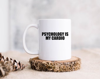 Caneca de psicólogo, copo de terapeuta, caneca de café de psicologia, caneca de terapia, caneca de psicologia é minha cardio