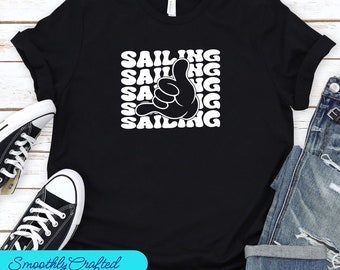 Camicie da vela, Camicia da barca, T-shirt nautica, T-shirt da spiaggia, Camicie da barca, Camicie da marinaio, Regali per la vela, Vela Chill