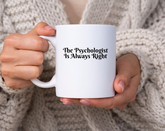 Caneca de psicólogo, copo de terapeuta, caneca de café de psicologia, caneca de terapia, caneca de psicólogo sempre certo