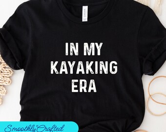 Camisas de kayak, regalo de kayak, camisa de vacaciones de verano, camisa de campamento, camisas de lago, en mi era de kayak