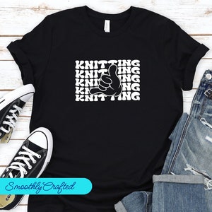 Knitting Chill Shirt, Knitting T Shirt, Knitting Shirt for Women, Grandma Knitting Gift, Cute Knitting Shirt, Knitter Tee