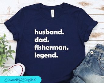 Mens Fishing T shirt, Funny Fishing Shirt, Fisherman Gifts, Present For Fisherman Dad. Fisherman Legend.