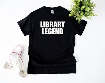 Camisa de bibliotecário, camisa de amante de livros, camisa de leitura, camisa de biblioteca, presente de amante de livros, presente para bibliotecário, camisa de lenda de biblioteca