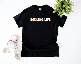 Camisa colorida da vida de boliche, camiseta de boliche, camisa de boliche, presente de boliche, camisa de time de boliche