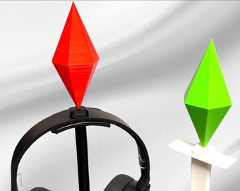 Plumbob Diamond Headphone Attachment | The Sims Prop| Fun Gaming Accessory | Horns for Gaming | Cosplay Streaming | The Sims Fan Gift