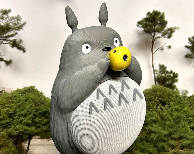 Totoro Google Home Mini Stand | Cute Google Home Holder | Totoro Holder | Cool Google Home Stand | Tototo Playing Music | Cute Totoro Flute