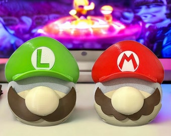 Super Mario Alexa Holder | Echo Dot 4th/5th Gen Holder | Smart Speaker Holder Decor | Mario and Luigi Mario Fan Gift | Homepod Mini Holder