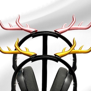 Mystic Antler Headphone Attachment | Dryad Reindeer Headset Accessory | Streamer Gift | Deer Horn for Gaming Headphones | Horn for Headphone