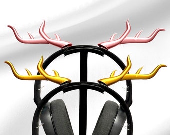 Mystic Antler Headphone Attachment | Dryad Reindeer Headset Accessory | Streamer Gift | Deer Horn for Gaming Headphones | Horn for Headphone