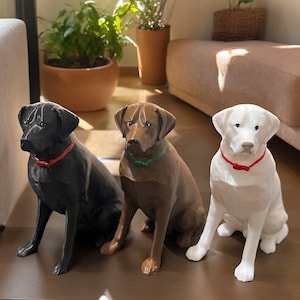 Labrador Statue | Greyhound Sculpture | Dog Figurine | Sighthound | 3D Printed & Hand Painted | Unique Christmas Gift |Home and Office Decor