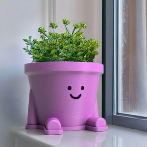 Smiling Planter Pot | Cute Indoor Planter | Fun, Unique Decor for Home and Office | | Perfect for Happy family couple gift anniversary Gift