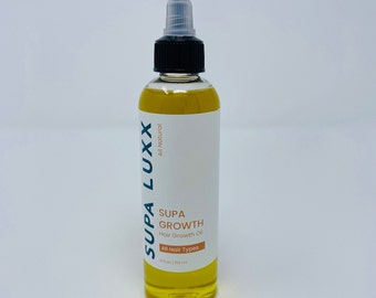 Supa Growth 4oz Hair Growth Oil, All Natural Fast Growth Hair Moisturizer, Rosemary oil, No Chemicals Grows in  Alopecia prevents Hair Loss.