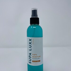 Supa Moisture Hydrating Mist for dry hair, frizz, detangling, and redefining curls.