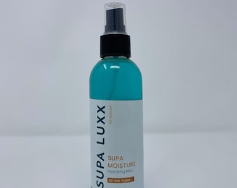 Supa Moisture Hydrating Mist for dry hair, frizz, detangling, and redefining curls.