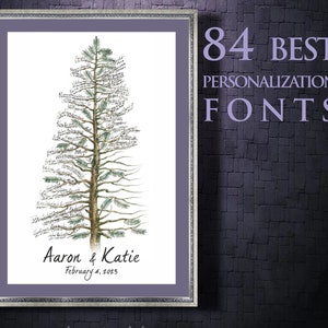 Wedding GUEST BOOK Alternative Tree Alternative Guest Book Signature PINE Guest Book Custom Wedding Guest Book Tree For Wedding Rustic