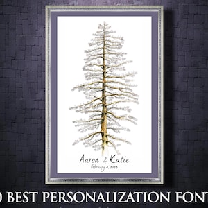 Wedding GUEST BOOK Alternative Tree Guest Book Signature Tree PINE Wedding Guest Book Tree Print For Wedding Rustic Unique Guest Book Ideas