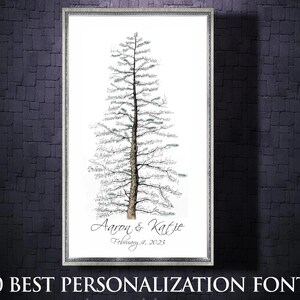 Wedding GUEST BOOK Alternative Tree Guest Book Signature Tree PINE Wedding Guest Book Tree Print For Wedding Rustic Unique Guest Book Ideas