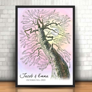 Wedding GUEST BOOK Alternative Unique Guest Book Idea Guest Book Signature PINE Tree Guest Book Custom Wedding GuestBook For Wedding Rustic