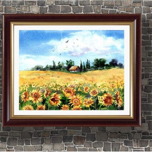 Ukrainian landscape print Ukrainian Watercolor landscape Painting Ukrainian artist Art Print Ukraine Watercolor landscapeart print Wall Art