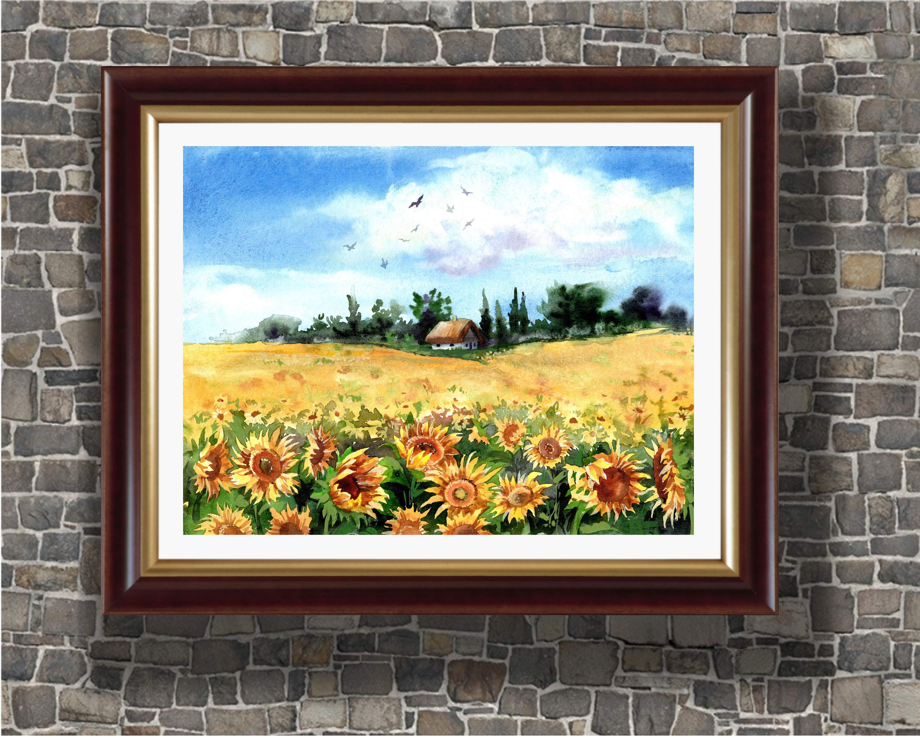 Ukrainian landscape print Ukrainian Watercolor landscape Painting Ukrainian artist Art Print Ukraine Watercolor landscapeart print Wall Art