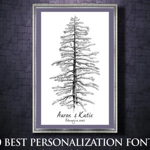 Wedding GUEST BOOK Alternative Tree Alternative Guest Book Signature PINE Guest Book Custom Wedding Guest Book Tree For Wedding Rustic