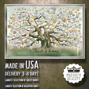 Wedding Guest Book alternative Tree Money Tree with Coins Wedding Signature Tree Unique GuestBook Idea GuestBook Tree Guest Book Alternative