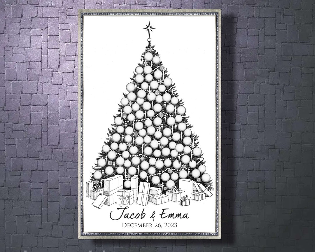 Winter Guest Book Alternative Christmas GUEST BOOK Christmas Wedding