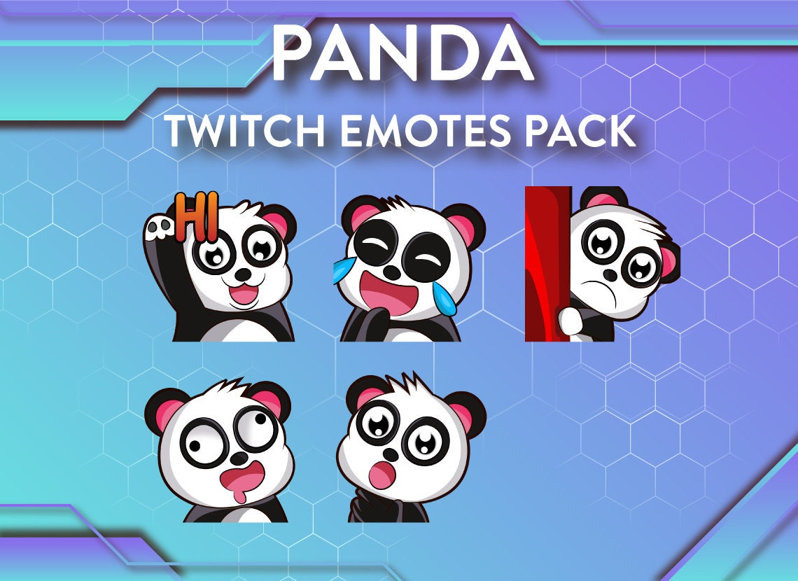 10 Cool Panda Twitch Emote Cute Twitch Emote for Discord, Youtube ...