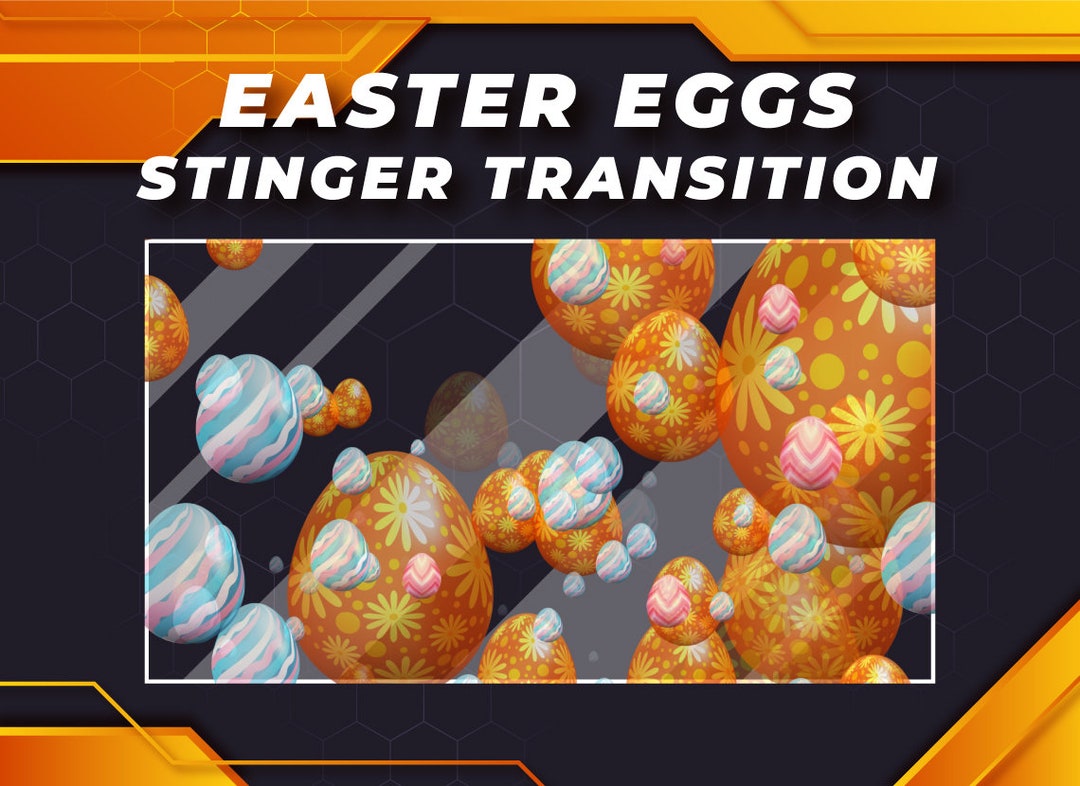 Easter Eggs Animated Twitch Stinger Transition Egg Bunny Etsy