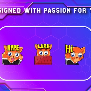 5 Unique Twitch Cat Emote With Text Cute Twitch Emote for Discord ...