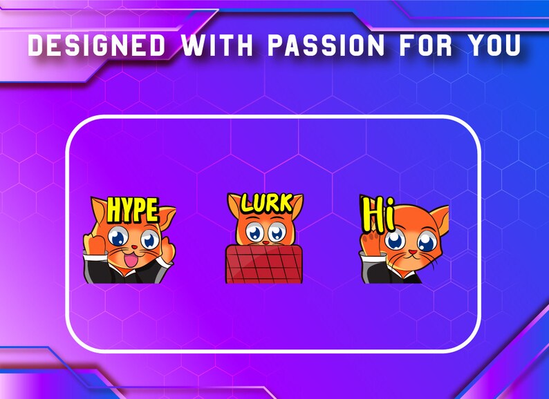 5 Unique Twitch Cat Emote With Text Cute Twitch Emote for - Etsy