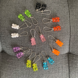 Gummy Bear Earrings with Optional Crystals