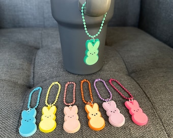 PEEPS Bunny Stanley Cup Charm, Water Bottle, Keyring, Bag Charm, Easter, Marshmallow