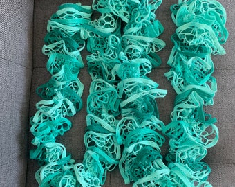 RARE: Spiral Scarf Teal - Ruffle Swirly