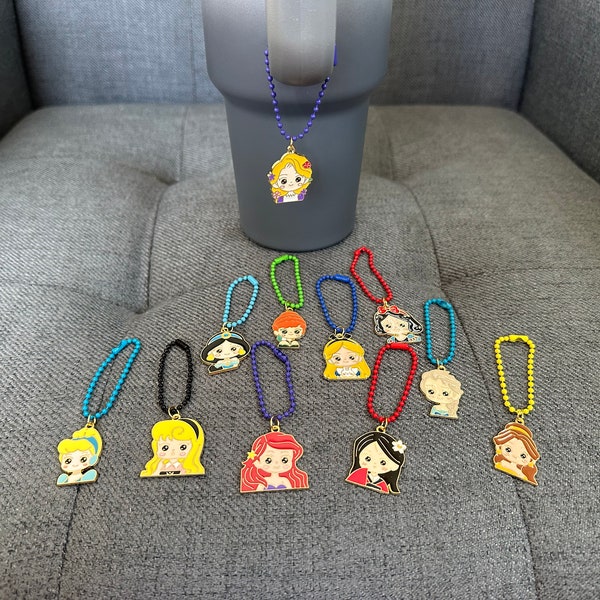 Disney Princess Stanley Cup Charms, Tumbler, Water Bottle, Keyring, Bag Charm