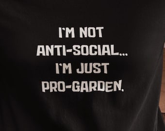 Funny Gardening Short Sleeve T-Shirt: Introvert Tshirt Gift for Gardener