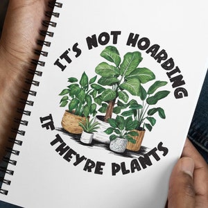 Plant Lover Spiral Notebook – Dotted Garden Journal, Indoor Plant Mom Gift, Cute Stationery for Gardeners and Botanical Enthusiasts
