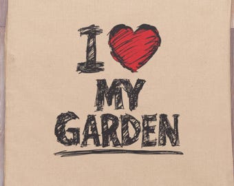 Organic Cotton Garden Tote Bag, Gardener Gift, Plant Lover Reusable Bag