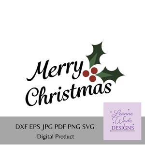Merry Christmas Holly digital files, Holly files,
