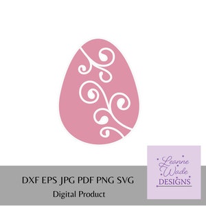 Easter Egg with a flourish cut file, SVG file, egg svg, Silhouette file, Cricut file, Happy Easter, pretty egg