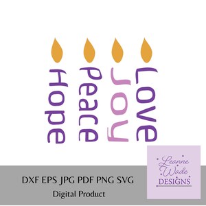Archivo digital de palabras de velas de Adviento