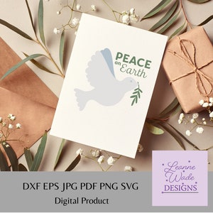 Peace on Earth svg, cut file, cricut, silhouette file, Peace svg, Olive branch cut file