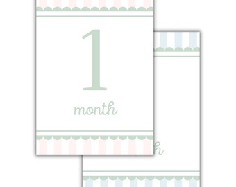 Scallop Stripe Milestone Cards