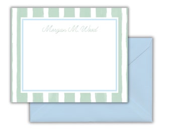 Watercolor Stripe Note Cards