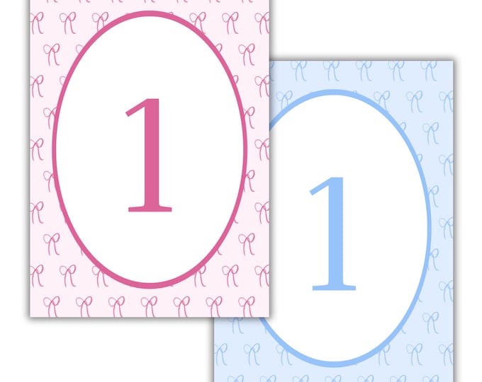 Featured listing image: Collins Hand-Drawn Bow Milestone Cards