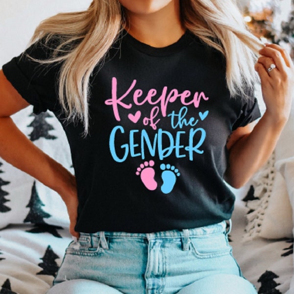 Keeper Of The Gender Shirt, Team Boy Team Girl Baby Announcement Hoodie,Gender Reveal Party Sweatshirt , Baby Shower, Pregnancy Announcement