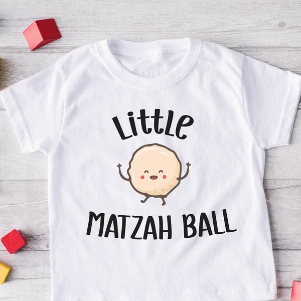 Little Matzah Ball Toddler Shirt, Funny Jewish Kid Tees, Passover Kids Shirt, Passover Matzo Baby Outfit, Passover Newborn Baby Clothes Gift